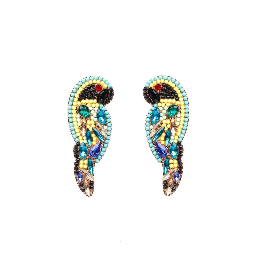 Odette Women Multicoloured Metal Beaded Earrings