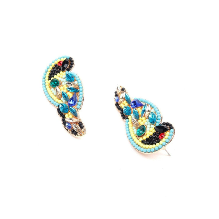 Odette Women Multicoloured Metal Beaded Earrings