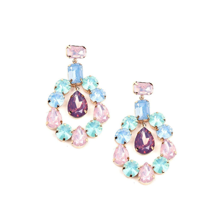 Odette Women Multicolour Metal Drop Earrings