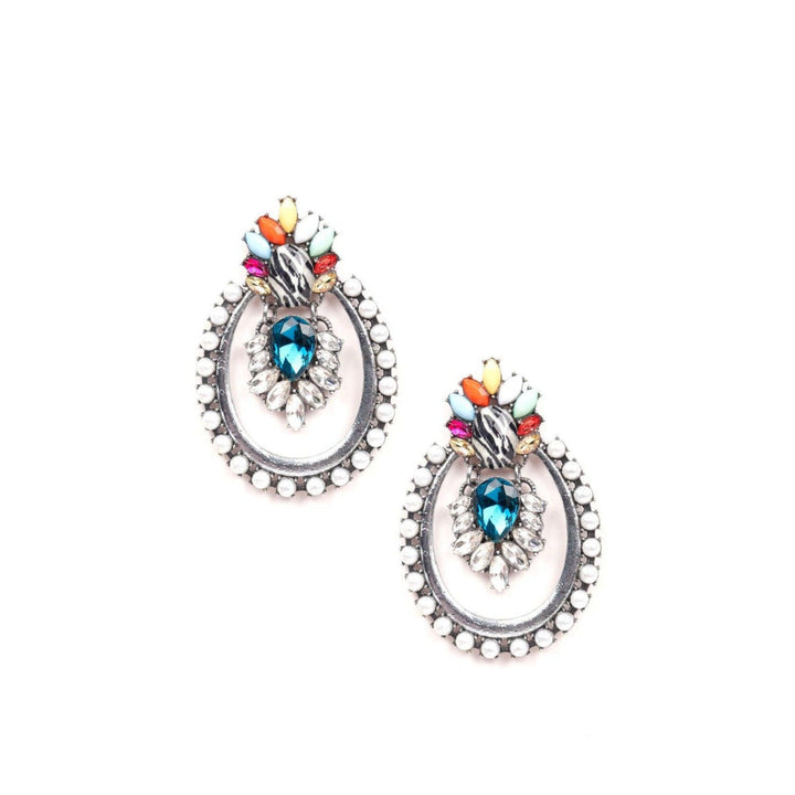 Odette Women Multicoloured Metal Pearl Earrings