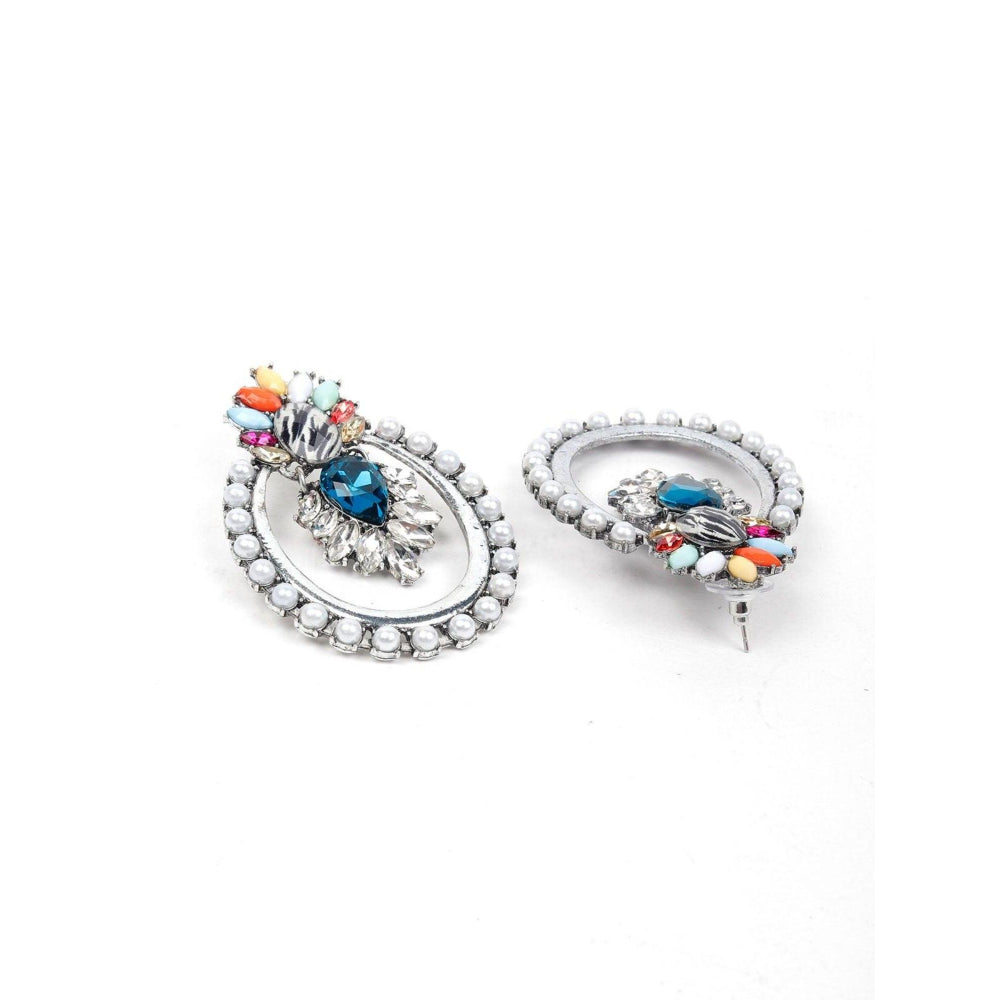 Odette Women Multicoloured Metal Pearl Earrings