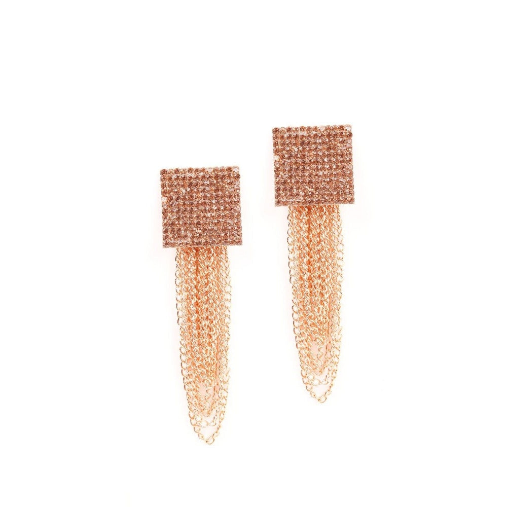 Odette Women Gold Metal Drop Earrings