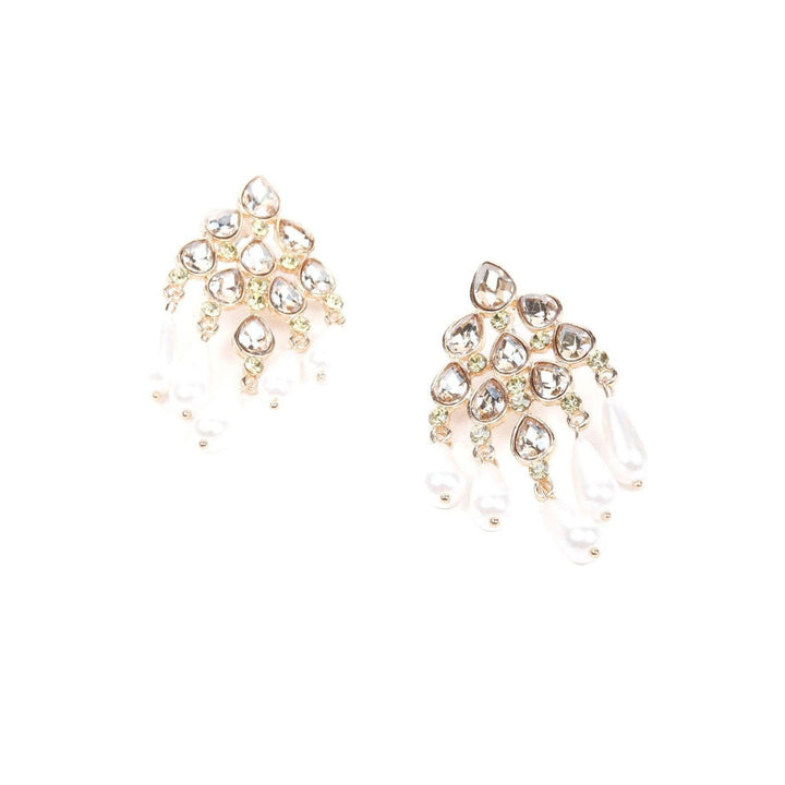 Odette Women White Metal Drop Earrings