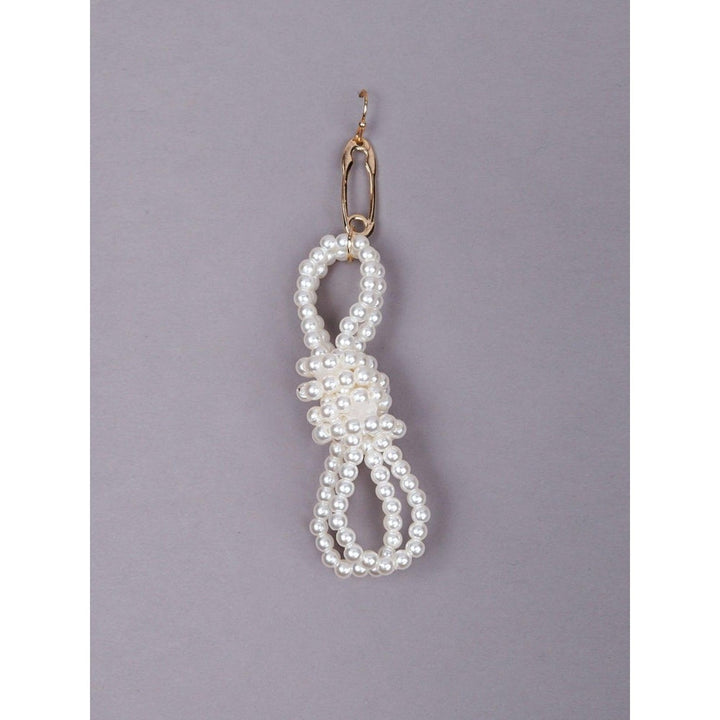 Odette Women White Beaded Drop Earrings