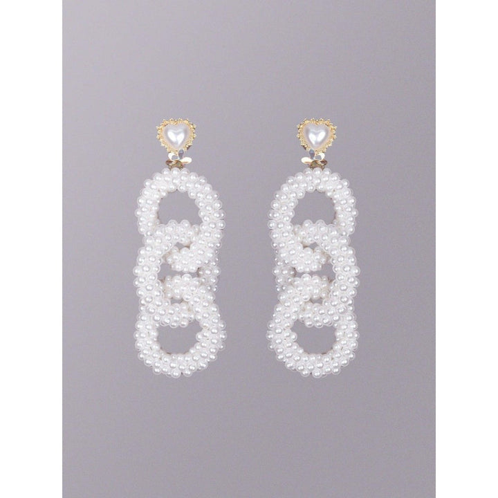 Odette Women White Metal Earrings