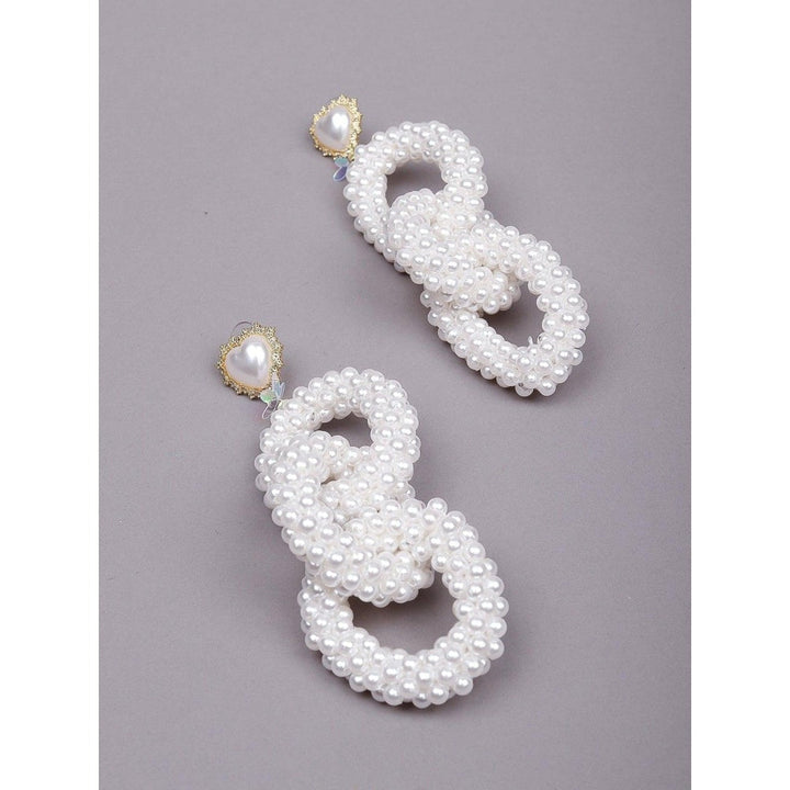 Odette Women White Metal Earrings