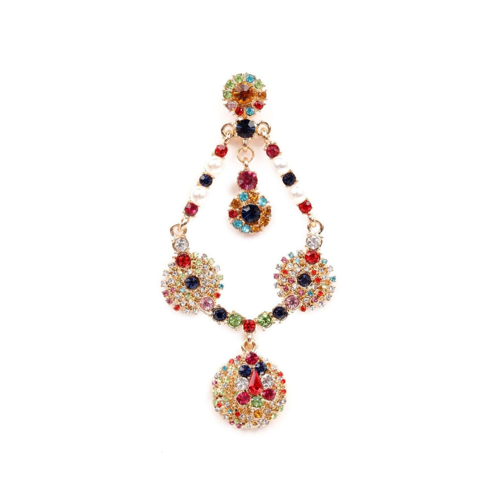 Odette Women Multicoloured Metal Drop Earrings