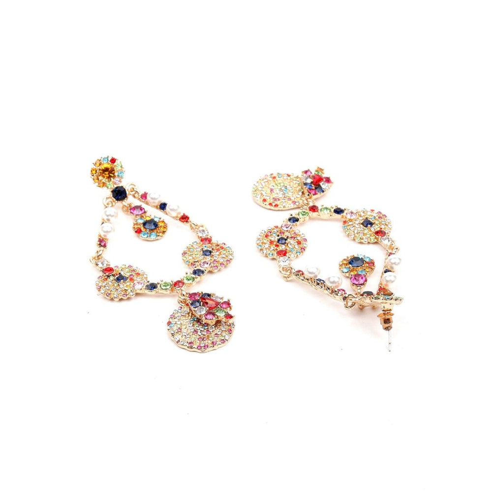 Odette Women Multicoloured Metal Drop Earrings