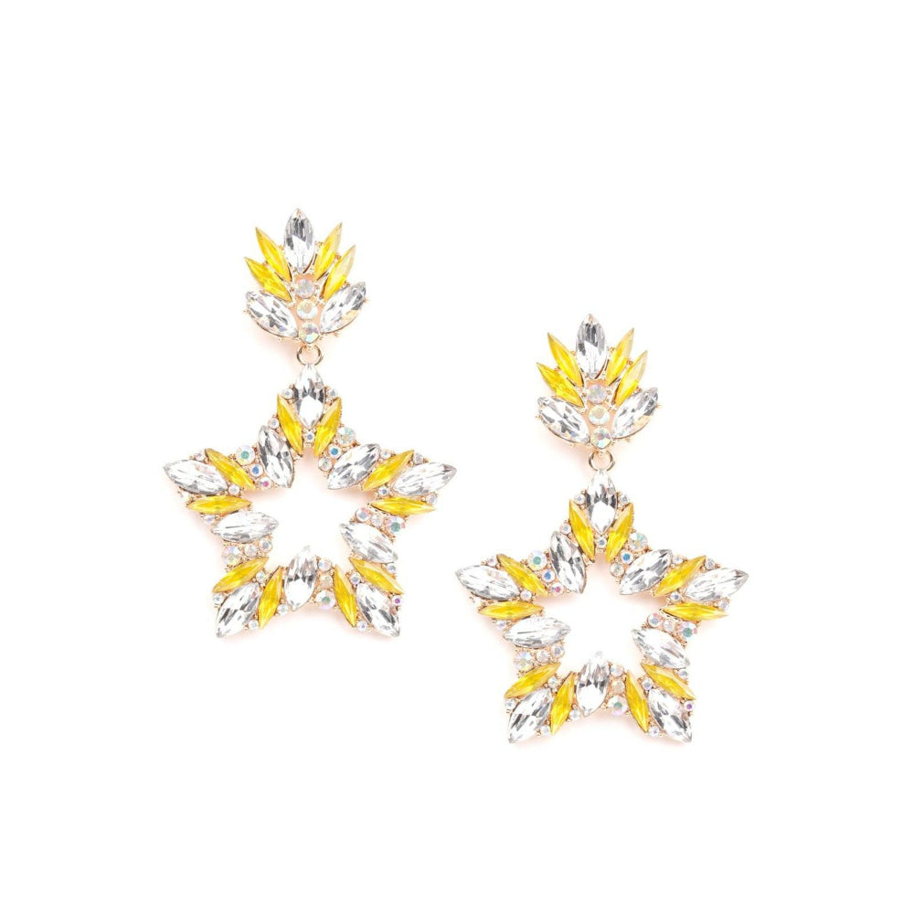 Odette Women Yellow Metal Earrings