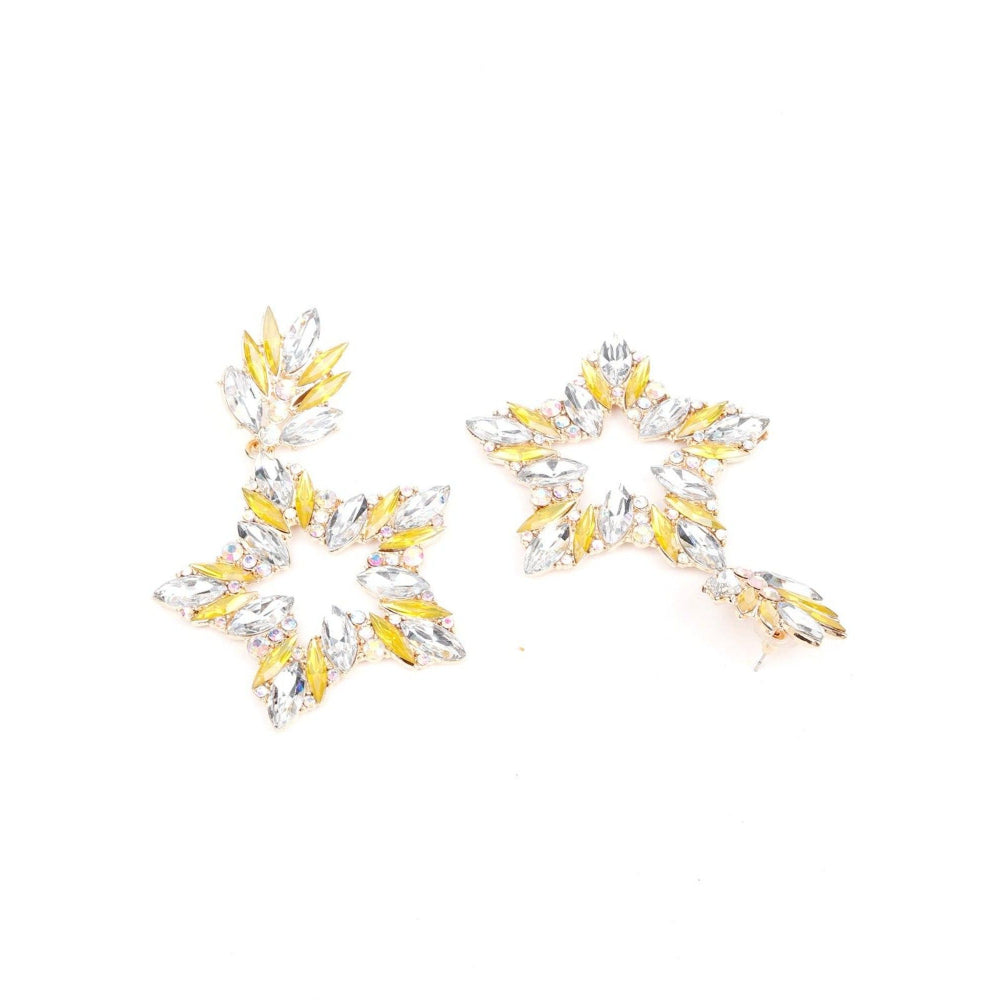 Odette Women Yellow Metal Earrings