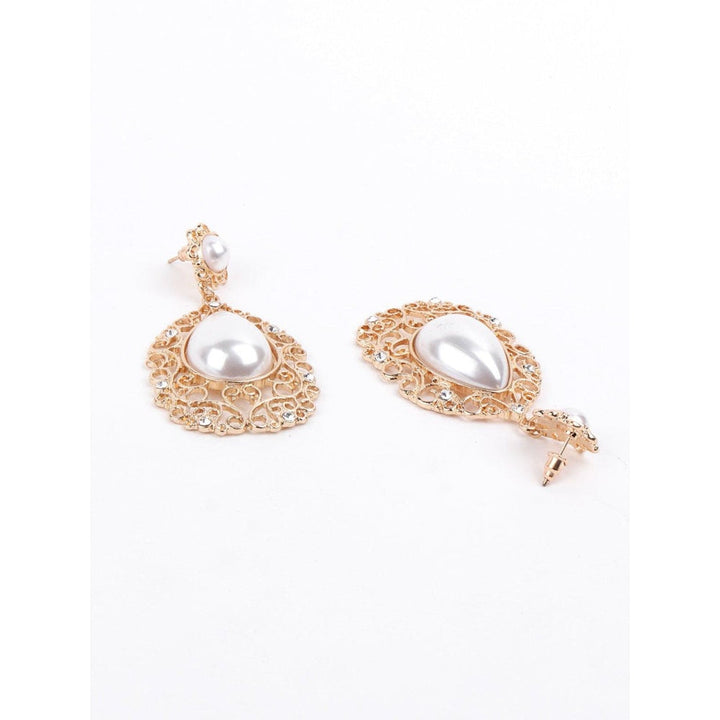 Odette Women Golden Metal Earrings