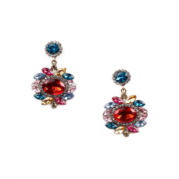 Odette Women Multicoloured Metal Drop Earrings