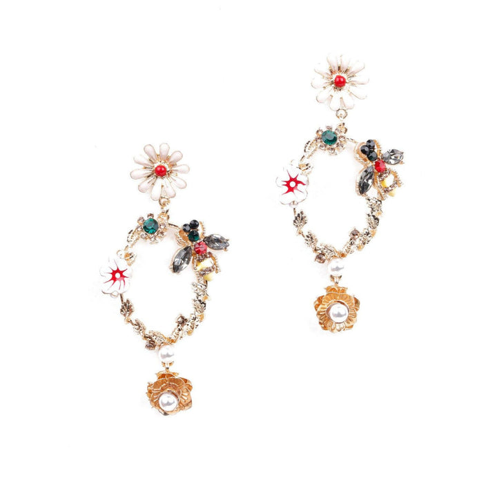 Odette Women Multicoloured Metal Drop Earrings