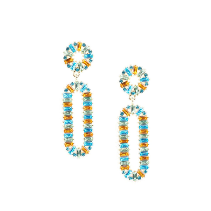 Odette Women Blue Stunning Metal Earrings