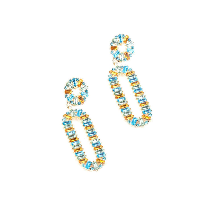 Odette Women Blue Stunning Metal Earrings