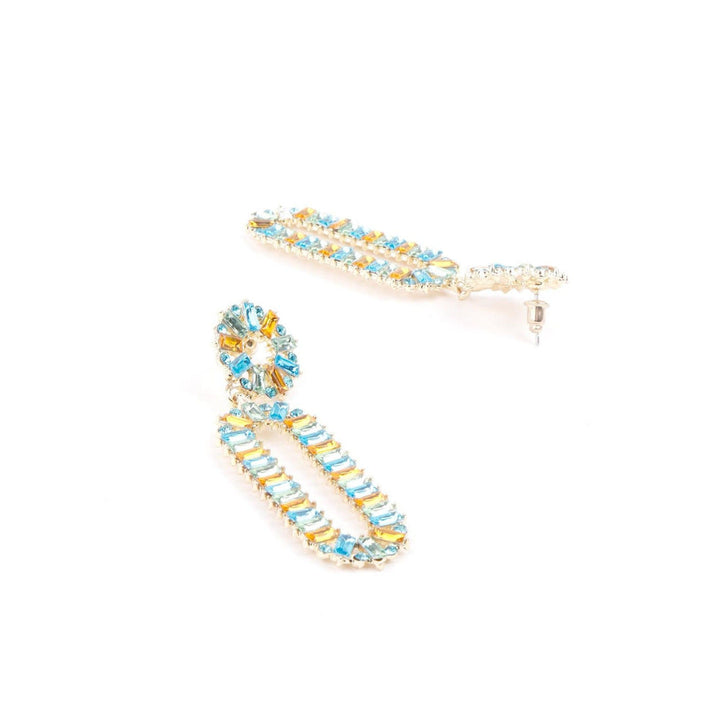 Odette Women Blue Stunning Metal Earrings