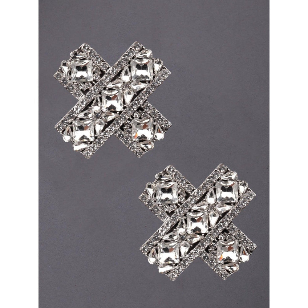 Odette Women Silver Metal Earrings