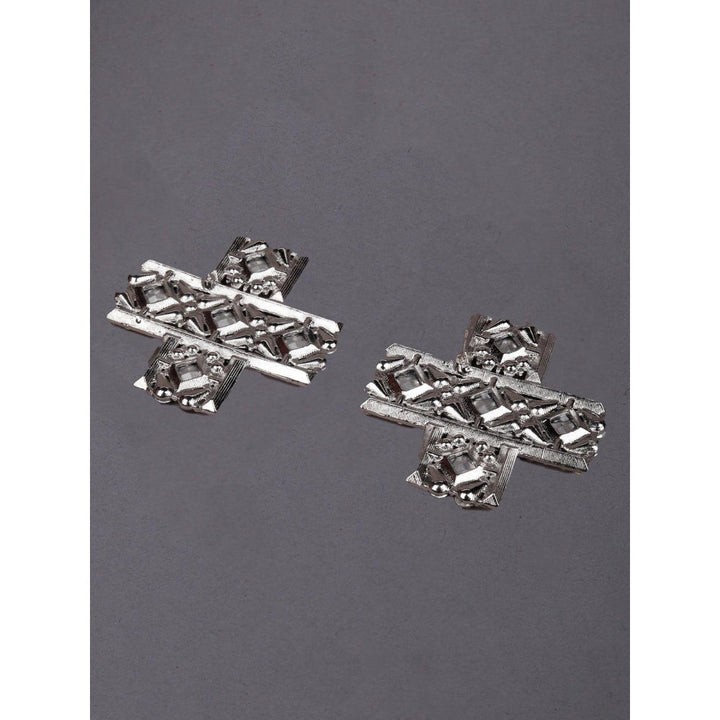 Odette Women Silver Metal Earrings