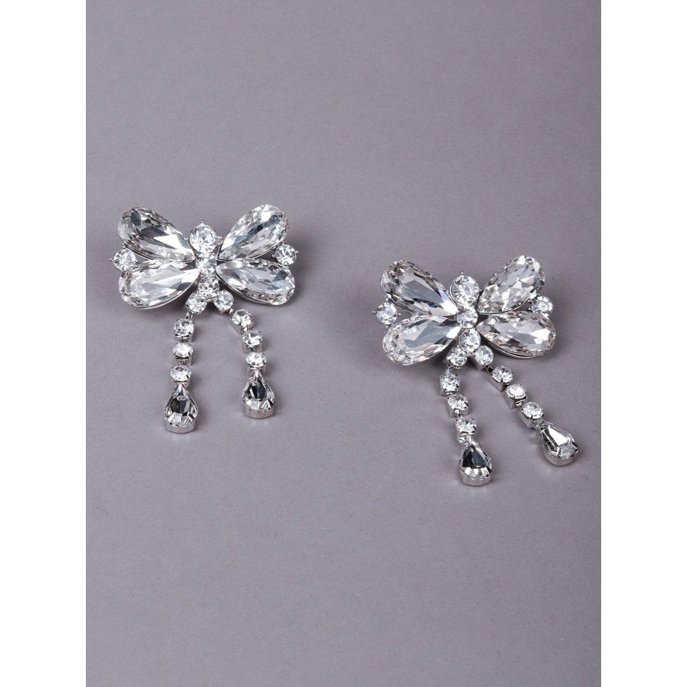 Odette Women Silver Metal Cute Earrings