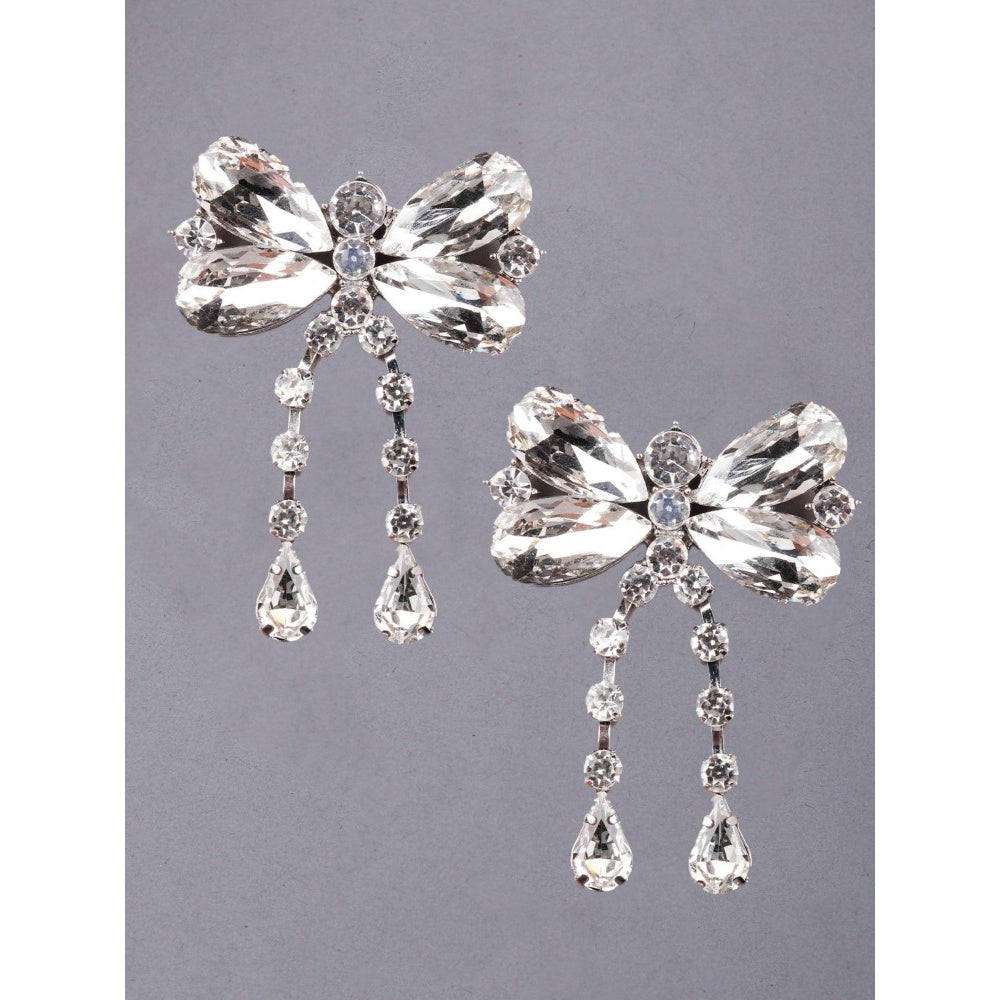 Odette Women Silver Metal Cute Earrings