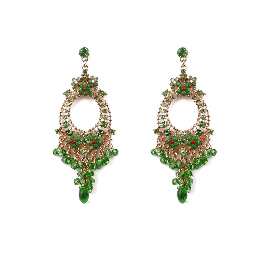 Odette Women Green Metal Earrings