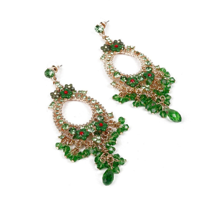 Odette Women Green Metal Earrings