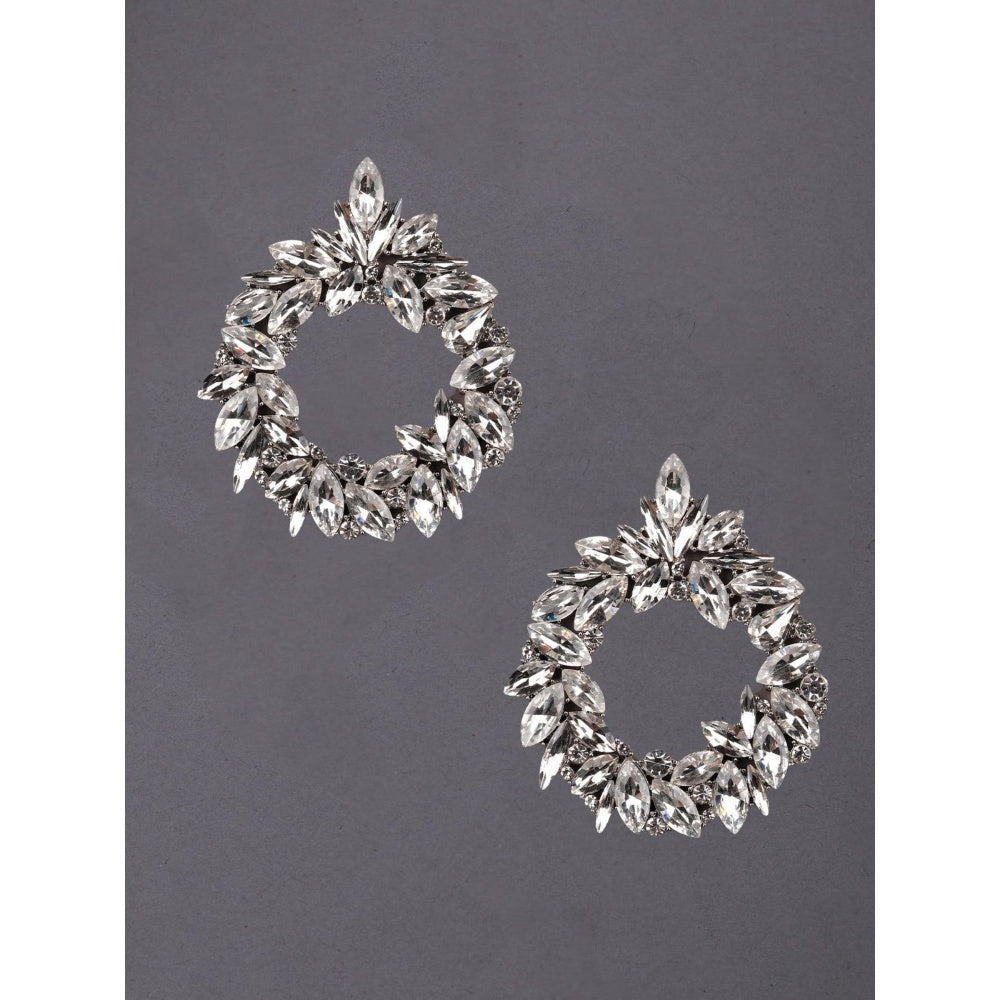 Odette Women Silver Metal Drop Earrings