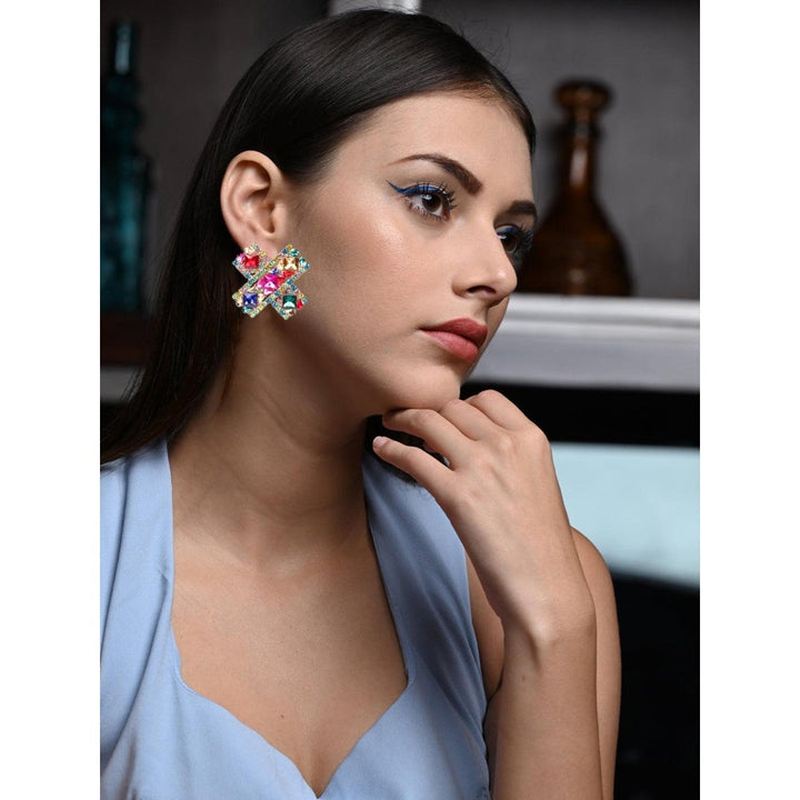 Odette Women Multicoloured Metal Earrings