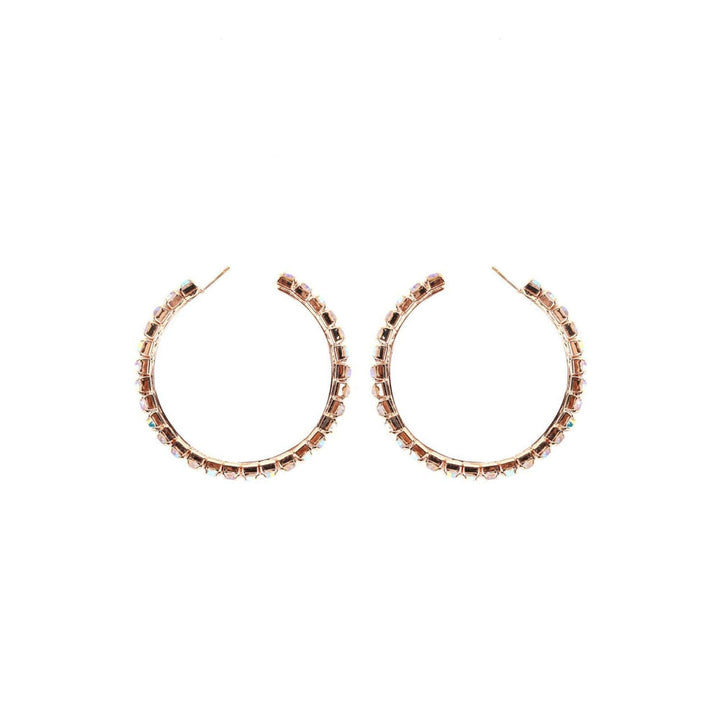 Odette Women Gold-Tone Studded Hoop Earring