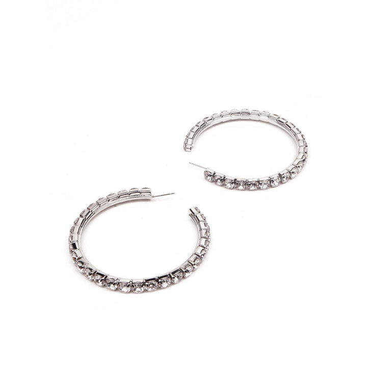 Odette Women Silver-Metal Hoop Earring