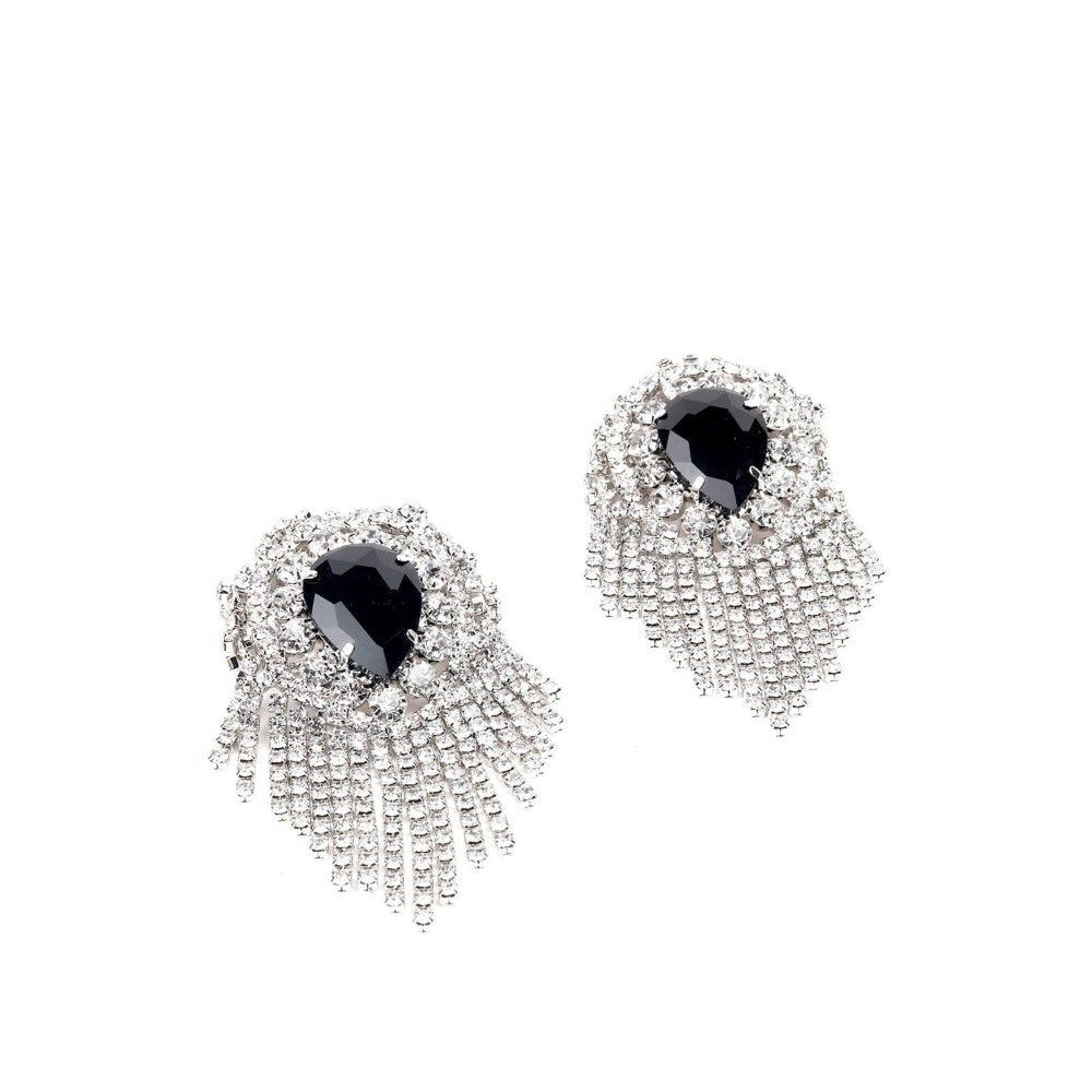 Odette Women Black Metal Earring