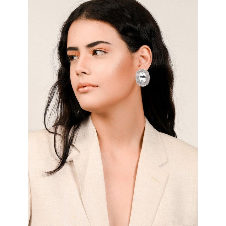 Odette Women Silver Metal Earrings