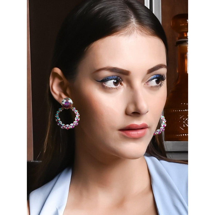 Odette Women Chome Metal Earrings