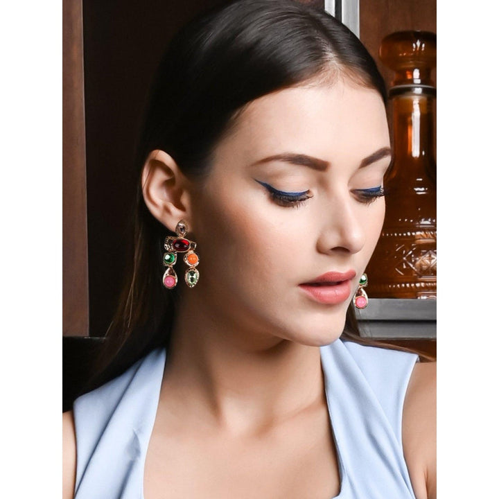 Odette Women Multicolour Metal Earrings