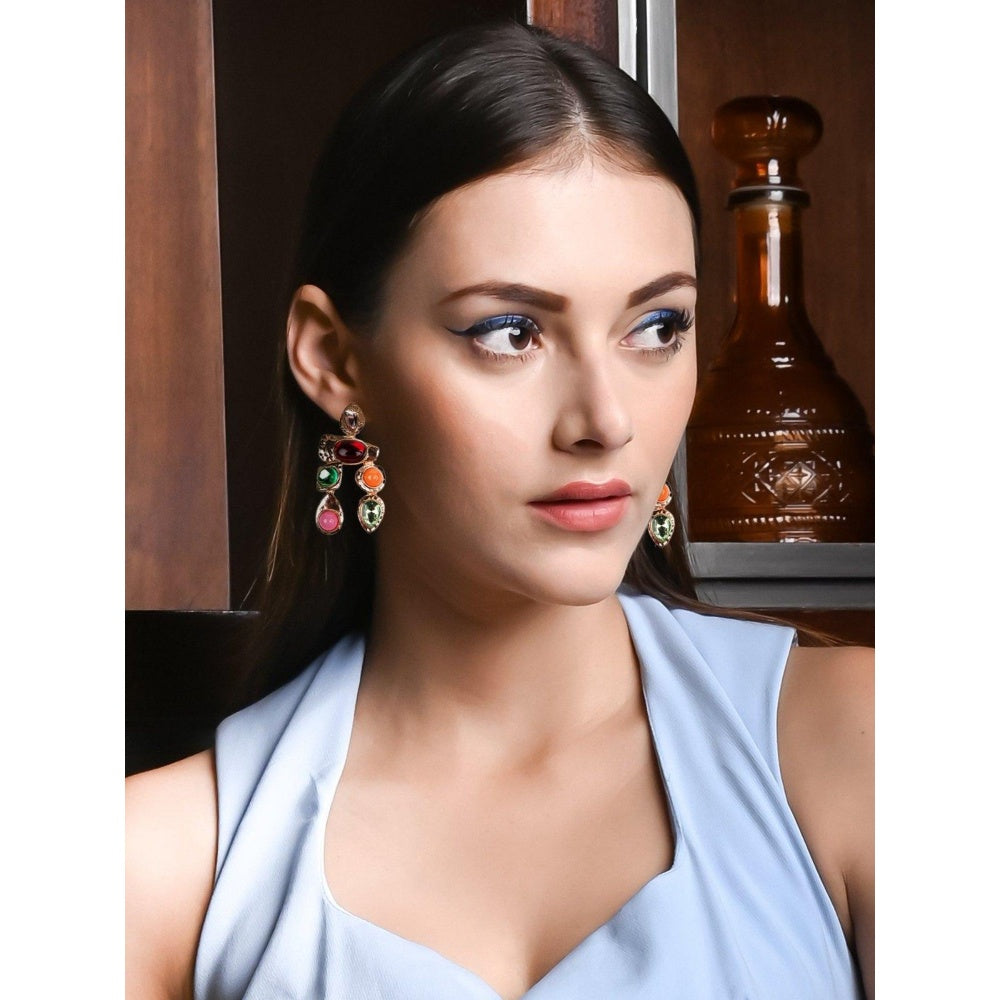 Odette Women Multicolour Metal Earrings