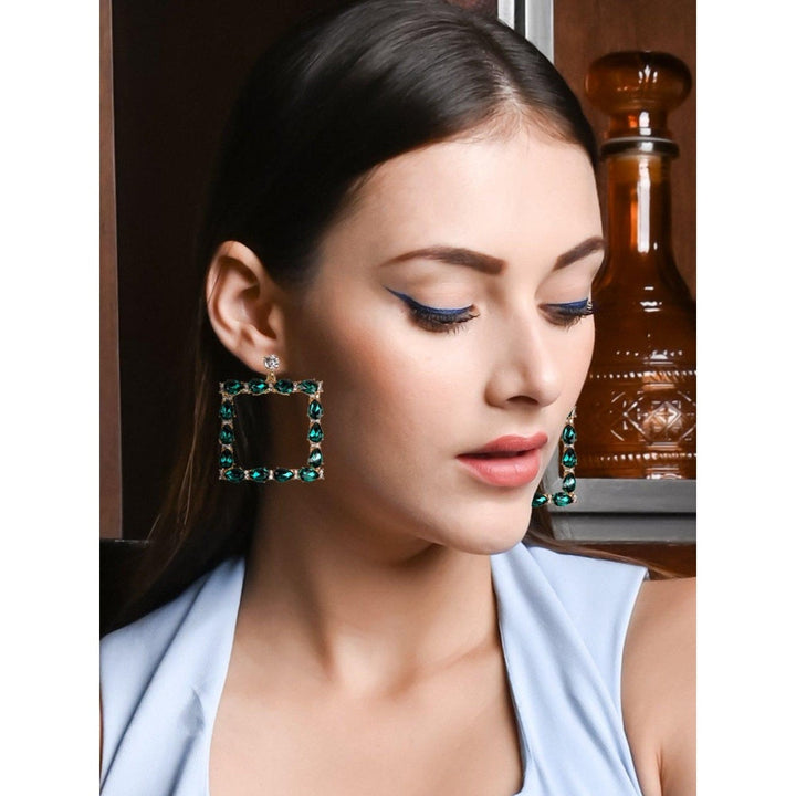 Odette Women Green Metal Earrings