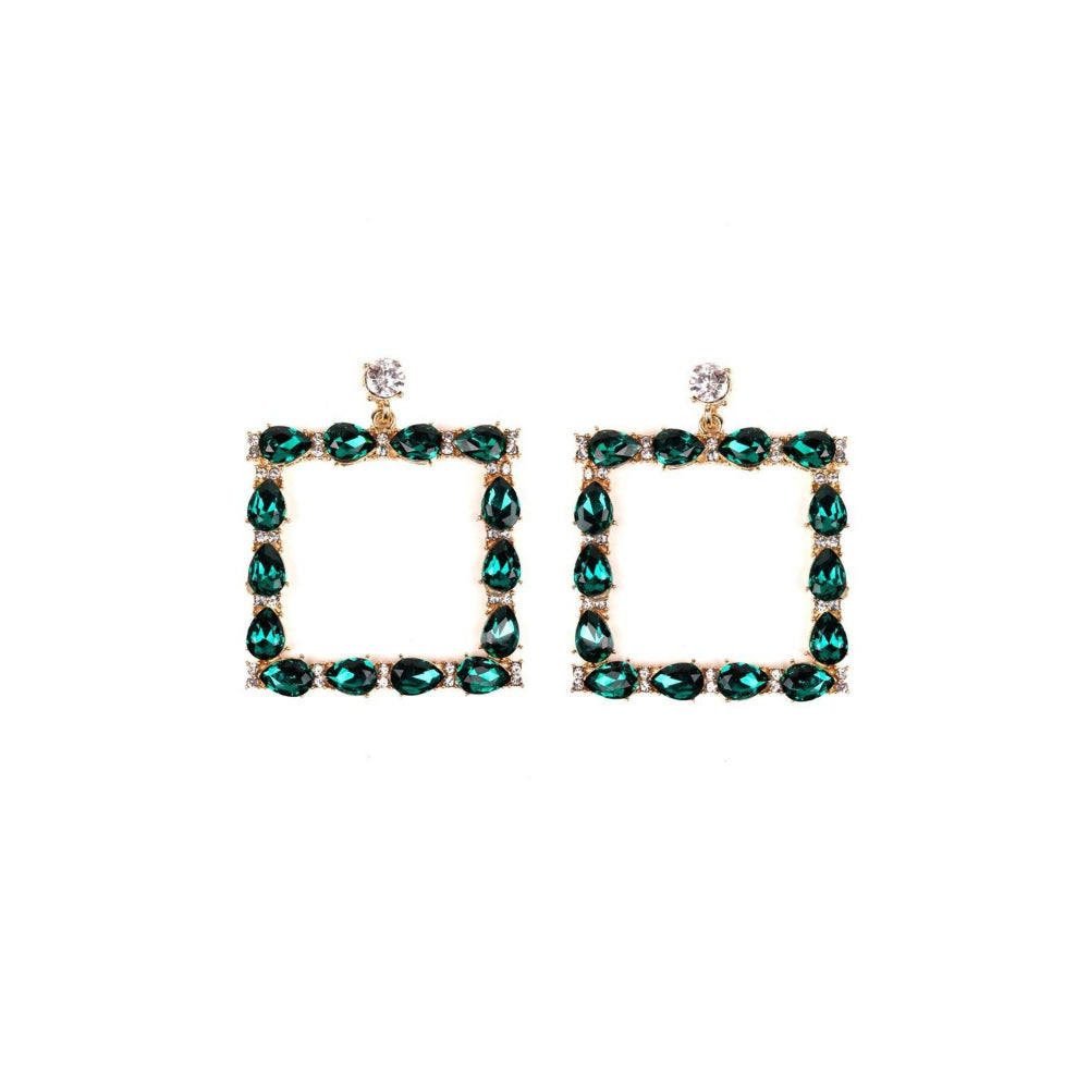 Odette Women Green Metal Earrings