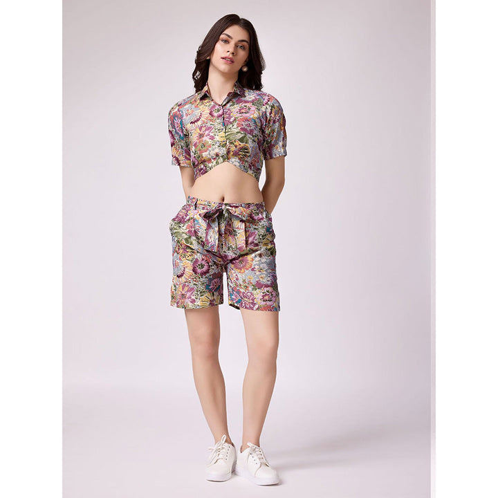 Odette Multi Cotton Printed Stitched Co-Ord (Set of 3)