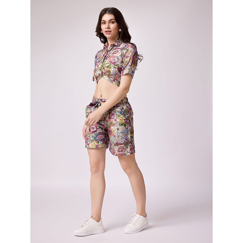 Odette Multi Cotton Printed Stitched Co-Ord (Set of 3)