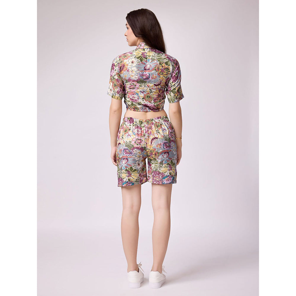 Odette Multi Cotton Printed Stitched Co-Ord (Set of 3)