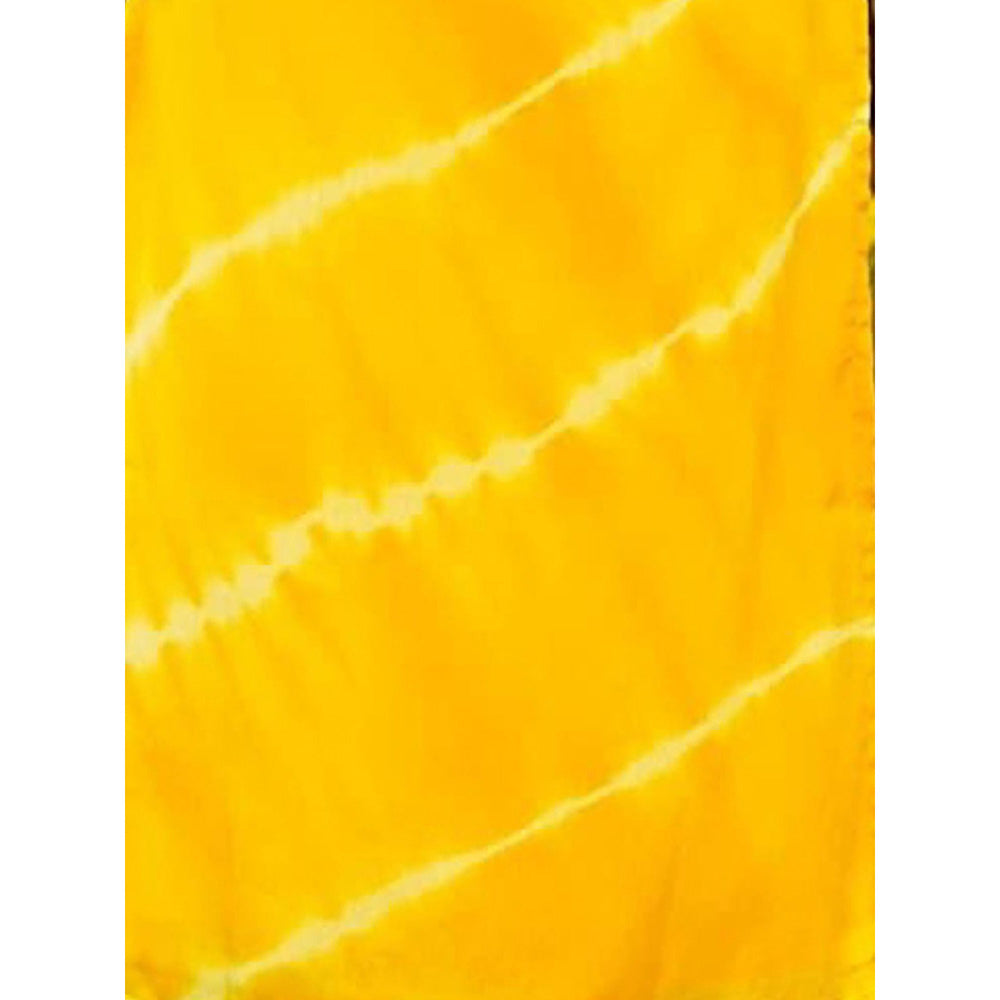 Odette Yellow Printed Muslin Stitched Kurta with Pant (Set of 2)