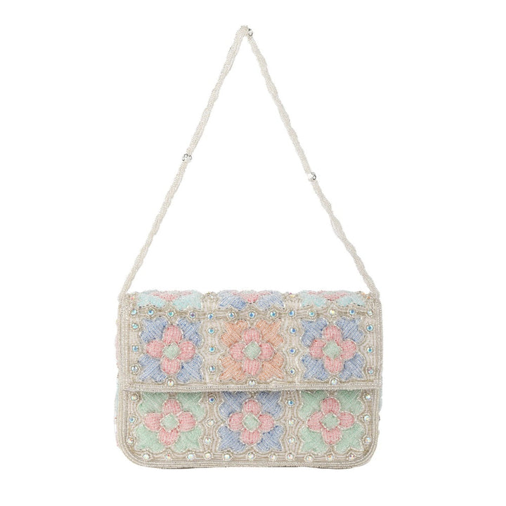 Odette Multi-Color Embroidered Structured Clutch for Women