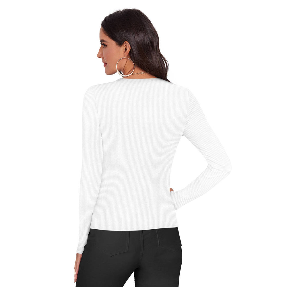 Odette White Cotton Solid Top for Women