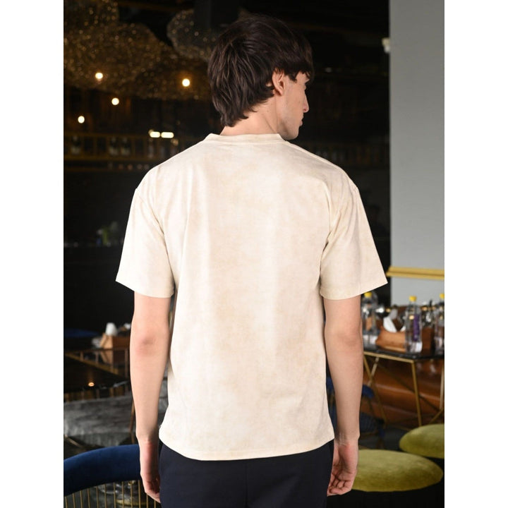 Odette Franco Cream Tie and dye Cotton jersey T-shirt For Men