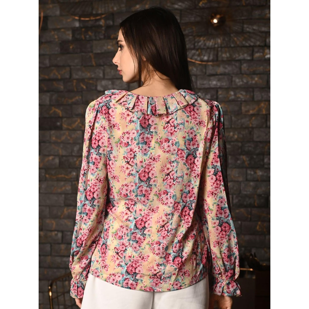 Odette Women Multi-Color Rayon Floral Shirt