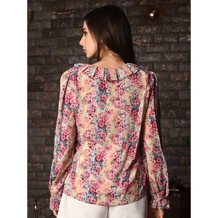 Odette Women Multi-Color Rayon Floral Shirt