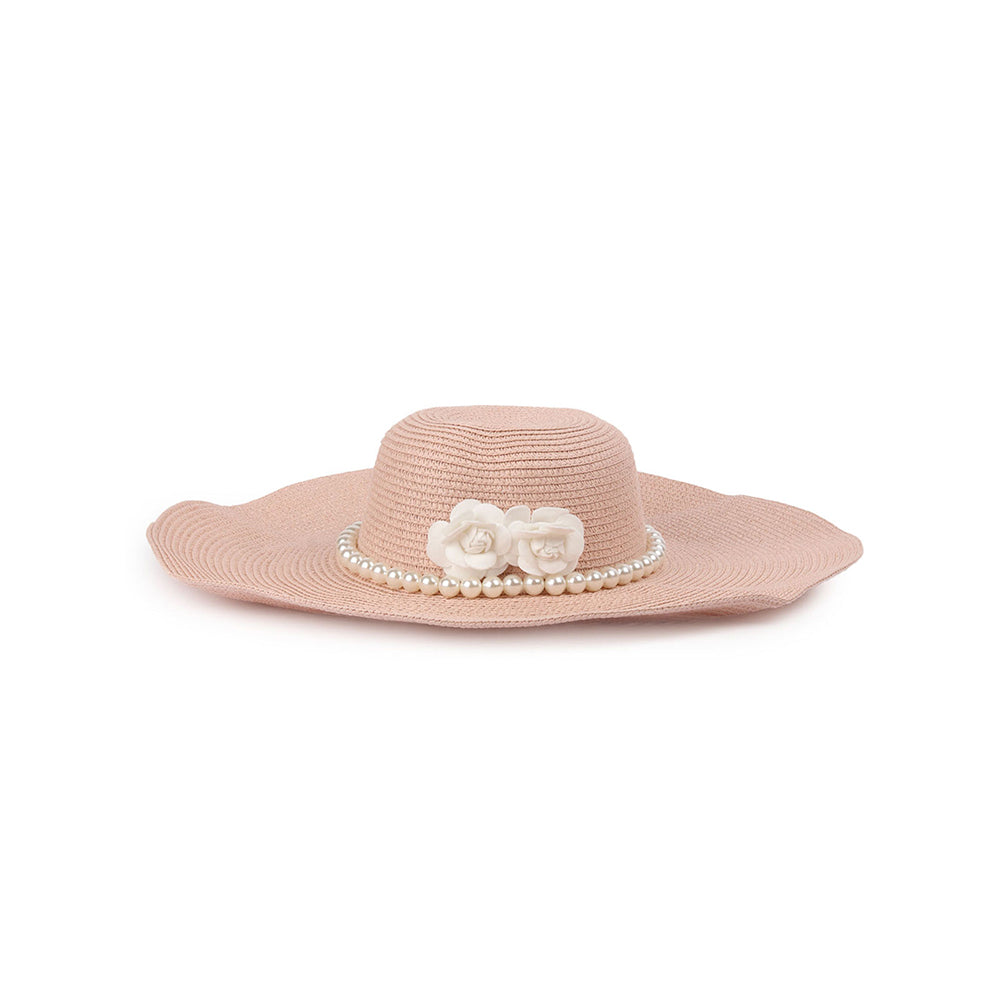 Odette Women Peach Textured Sun Hat