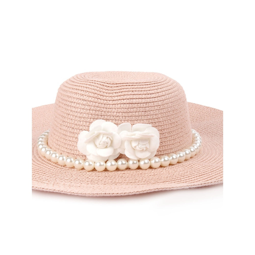 Odette Women Peach Textured Sun Hat