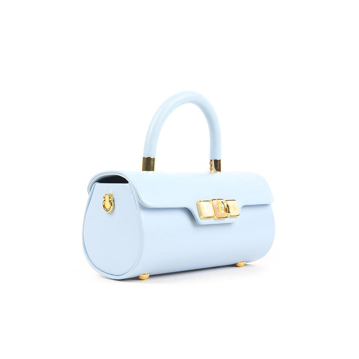 Odette Blue Structured Clutch for Women