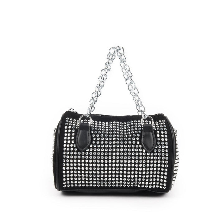 Odette Black Embellished Clutch for Women